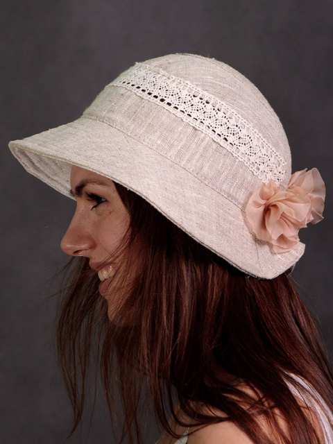Л - 04 Женские головные уборы шапки из натуральных тканей, производство, продажа оптом